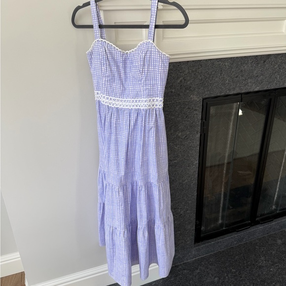 Lilly Pulitzer Purple Gingham Maxi Dress - Picture 3 of 4